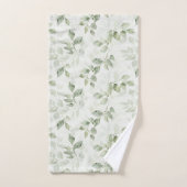 Botanisches Green Leaf Muster Badhandtuch Set (Handtuch)