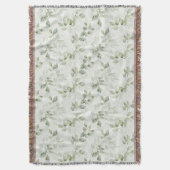 Botanisches Green Leaf Muster Decke (Vorderseite Vertikal)