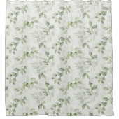 Botanisches Green Leaf Muster Duschvorhang (Vorderseite)