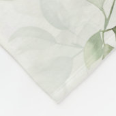 Botanisches Green Leaf Muster Fleecedecke (Ecke)