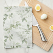 Botanisches Green Leaf Muster Geschirrtuch (Viertel Falte)