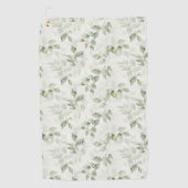 Botanisches Green Leaf Muster Golfhandtuch (Vorderseite)