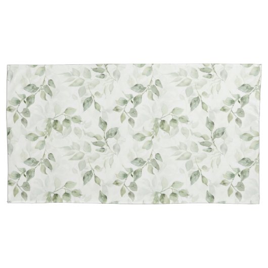 Botanisches Green Leaf Muster Kissenbezug (Vorderseite-Links)