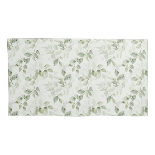 Botanisches Green Leaf Muster Kissenbezug (Rückseite-Rechts)