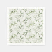 Botanisches Green Leaf Muster Serviette (Vorderseite)