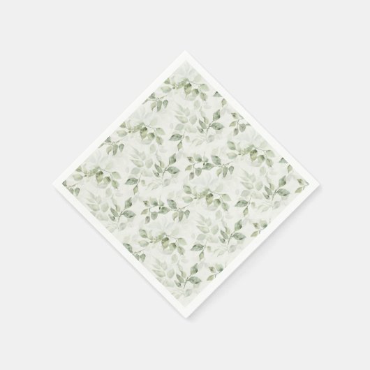 Botanisches Green Leaf Muster Serviette (Ecke)