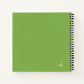 Botanisches Green Personalisiert Reflections Journ Notizblock (Rückseite)