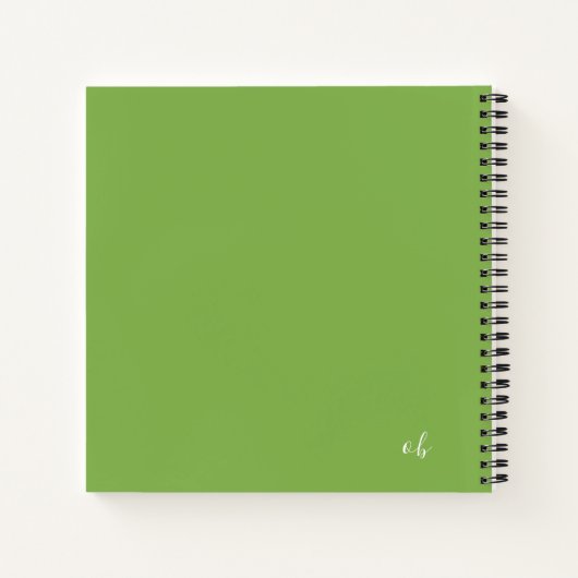 Botanisches Green Personalisiert Reflections Journ Notizblock (Rückseite)