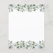 Botanisches Greenery Gold Frame Brautparty (Rückseite)