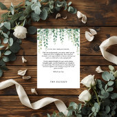 Botanisches Grün Hochzeit Danke Karte