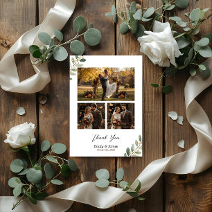 Botanisches Grün Hochzeit Danke Karte