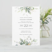 Botanisches Grün: Hochzeit mit Wasserfarbe (Stehend Vorderseite)