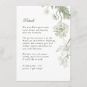 Botanisches Grün - Hochzeitskarte - Vintag Begleitkarte (Vorderseite)