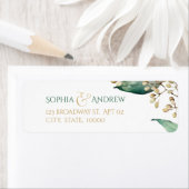 Botanisches Grün rustikale Hochzeitsreise Rücksend (Insitu)