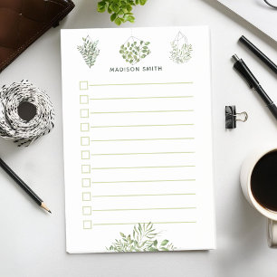 Botanisches Grün-Terrarium Individuelle To-Do-List Post-it Klebezettel
