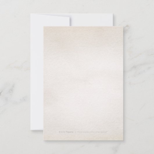 Botanisches Grün Vintag rustikale Hochzeit RSVP (Rückseite)