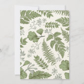 Botanisches Grün-WaldBrautparty laden ein Einladung (Rückseite)