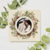 Botanisches Grün Weihnachten Foto Schwarzer Platz