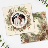 Botanisches Grün Weihnachten Foto Schwarzer Platz