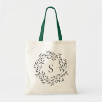Botanisches Grün winden Monogramm
