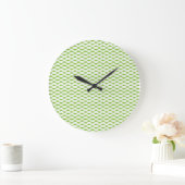 Botanisches grünes Aktendeckel-Set Große Wanduhr (Zuhause)