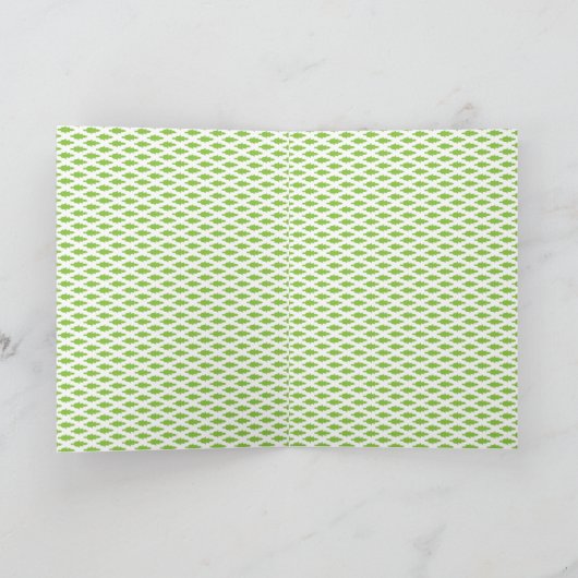 Botanisches grünes Aktendeckel-Set Karte (Innenseite)
