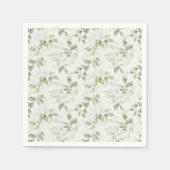 Botanisches grünes Blattmuster  Serviette (Vorderseite)