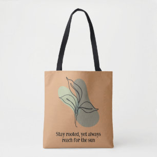 Botanisches grünes blaues Floral Tote Beutel Natur Tasche