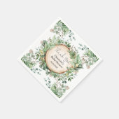 Botanisches Grünes Brautparty Baby 1. Geburtstag Serviette (Ecke)