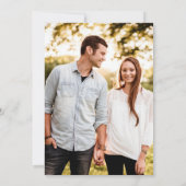 Botanisches grünes Burgund-Foto Einladung zur Hoch (Rückseite)