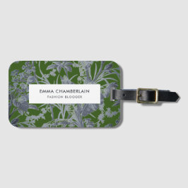 Botanisches grünes Chinoiserie Custom Luggage Tag Gepäckanhänger