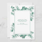 Botanisches Grünes Foto Feiertagskarte (Rückseite)