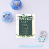 Botanisches Grünes Gold Einladung Emerald Flyer (Einzeln)