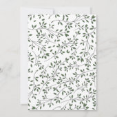 Botanisches grünes Leaf Baby Sprinkle Einladung (Rückseite)