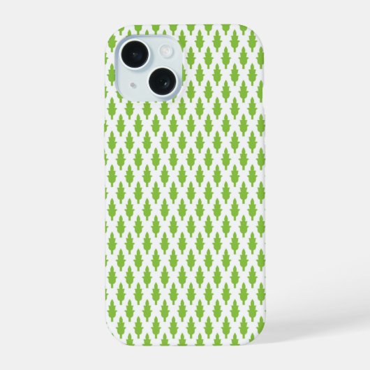 Botanisches grünes Ordner-Set iPhone 15 Hülle (Rückseite)
