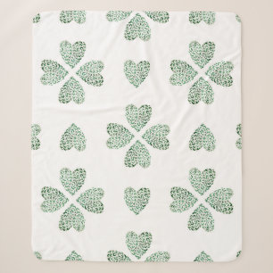 Botanisches grünes Ornament, nahtloses Wasserfarbe Sherpadecke