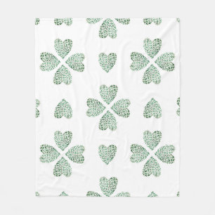 Botanisches grünes Ornament, nahtloses Wasserfarbm Fleecedecke