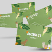 Botanisches grünes tropisches Blätter Pet Store Visitenkarte