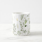 Botanisches Grünmuster Kaffeetasse (Mittel)