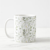 Botanisches Grünmuster Kaffeetasse (Links)