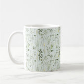 Botanisches Grünmuster Kaffeetasse (Links)