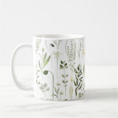 Botanisches Grünmuster Kaffeetasse (Links)