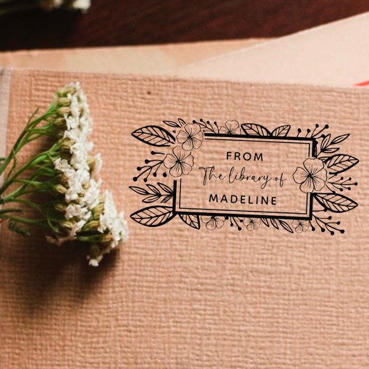 Botanisches, handgezeichnet Bibliothek Permastempel