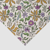 Botanisches handgezeichnetes Blumenmuster Seidenpapier (Detail)