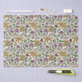 Botanisches handgezeichnetes Blumenmuster Seidenpapier (Handwerk)