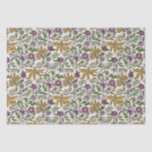 Botanisches handgezeichnetes Blumenmuster Seidenpapier (Vorderseite)