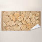 Botanisches Handtuch in warmen, neutralen Farbtöne Badehandtuch (Badehandtuch)