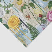 Botanisches Handwerk-Collage-Tissue Seidenpapier (Ausschnitt)
