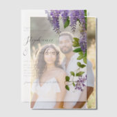 Botanisches Hängen Lila Wisteria Wedding Pergament Einladungen (Versatz (Ehepaar))