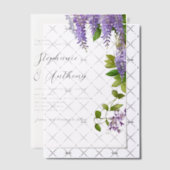 Botanisches Hängen Lila Wisteria Wedding Pergament Einladungen (Versetzt (Einladung))